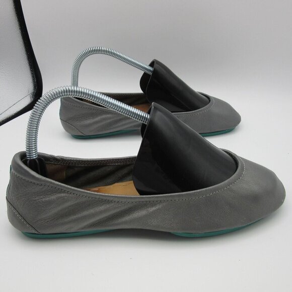 Tieks By Gavrieli Silver Metallic Pewter Classic Ballet Flats Womens 8 - Picture 5 of 9